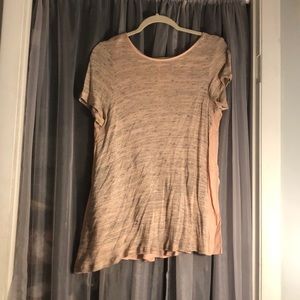 Light Pink Short Sleeve Ruffled Back Shirt